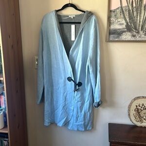 NWT Spanner Sky Blue “Oslo” Knit Sweater Jacket Size Large/XL